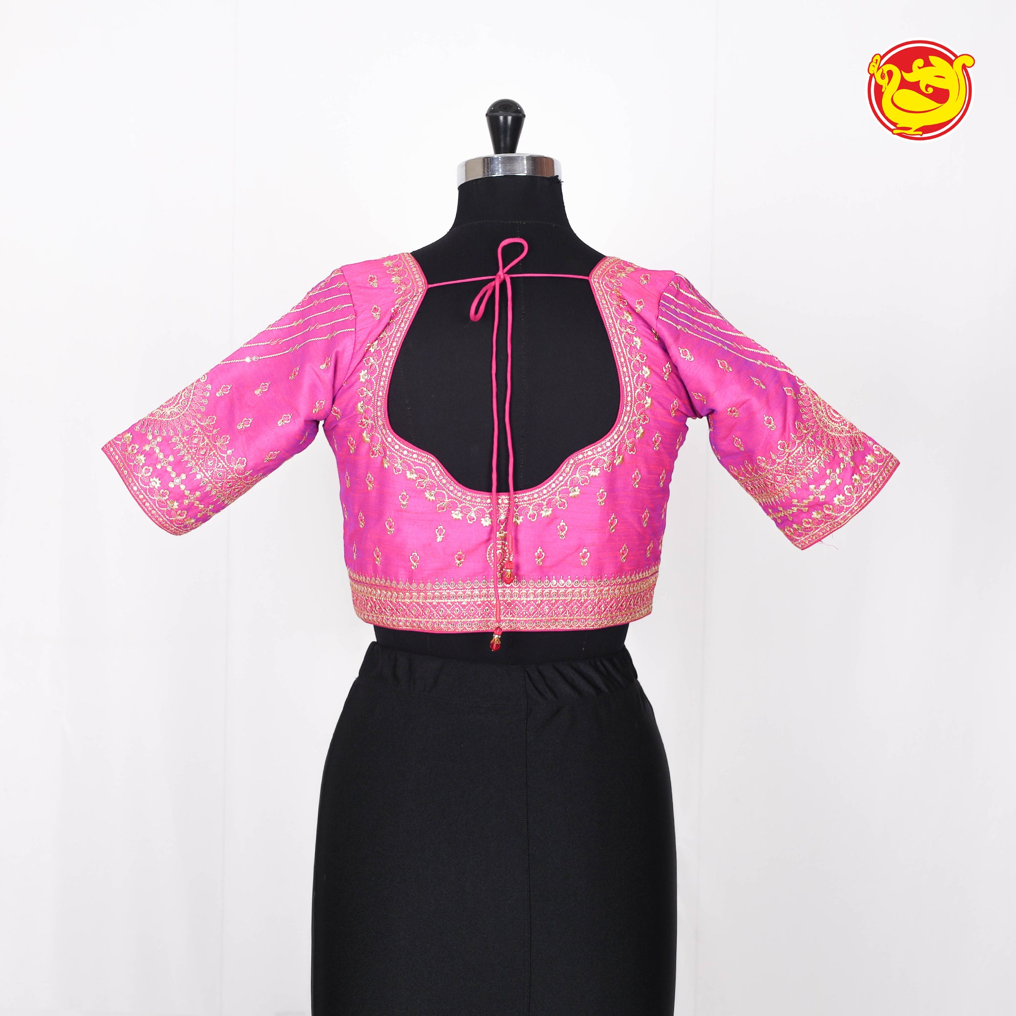 Pink Embroidery silk Readymade blouses