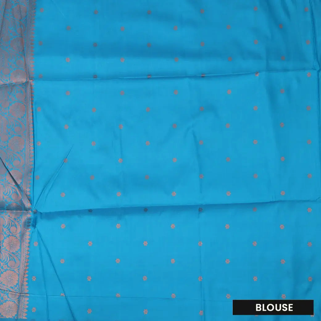 light sky and blue Soft Silk Saree