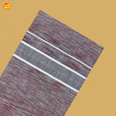 Maroon with Gray White Border Men's Dhoti