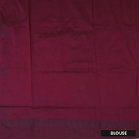 Peacock Green With Maroon Premium Quality Kalyani Cotton Saree