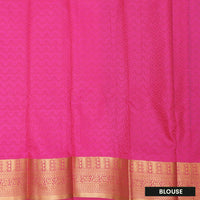 Green with Pink Art Silk Saree