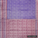 Purple with Red Tissue Silk Saree