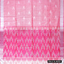 Light Pink With Dark Pink Trendy Linen Saree
