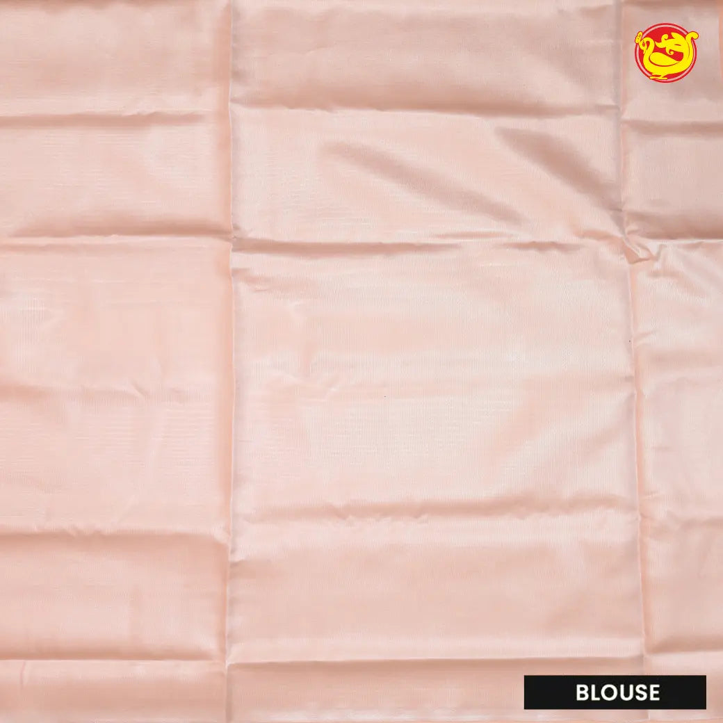 Peach Tissue Semi Silk Saree