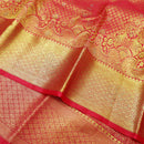 Red Color Golden Zari Border Wedding Silk Saree