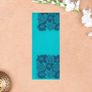 Turquoise Green Silk Cotton Saree Without Border