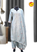 Grey Ladies Branded Readymade Chudi Set - Thenianantham