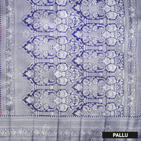 Pink with Blue Kubera Silk Saree