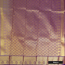 Sky Blue With Purple Copper Zari Border Korvai Silk Saree