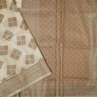 Light Creamy Colour Fancy Weaving Saree