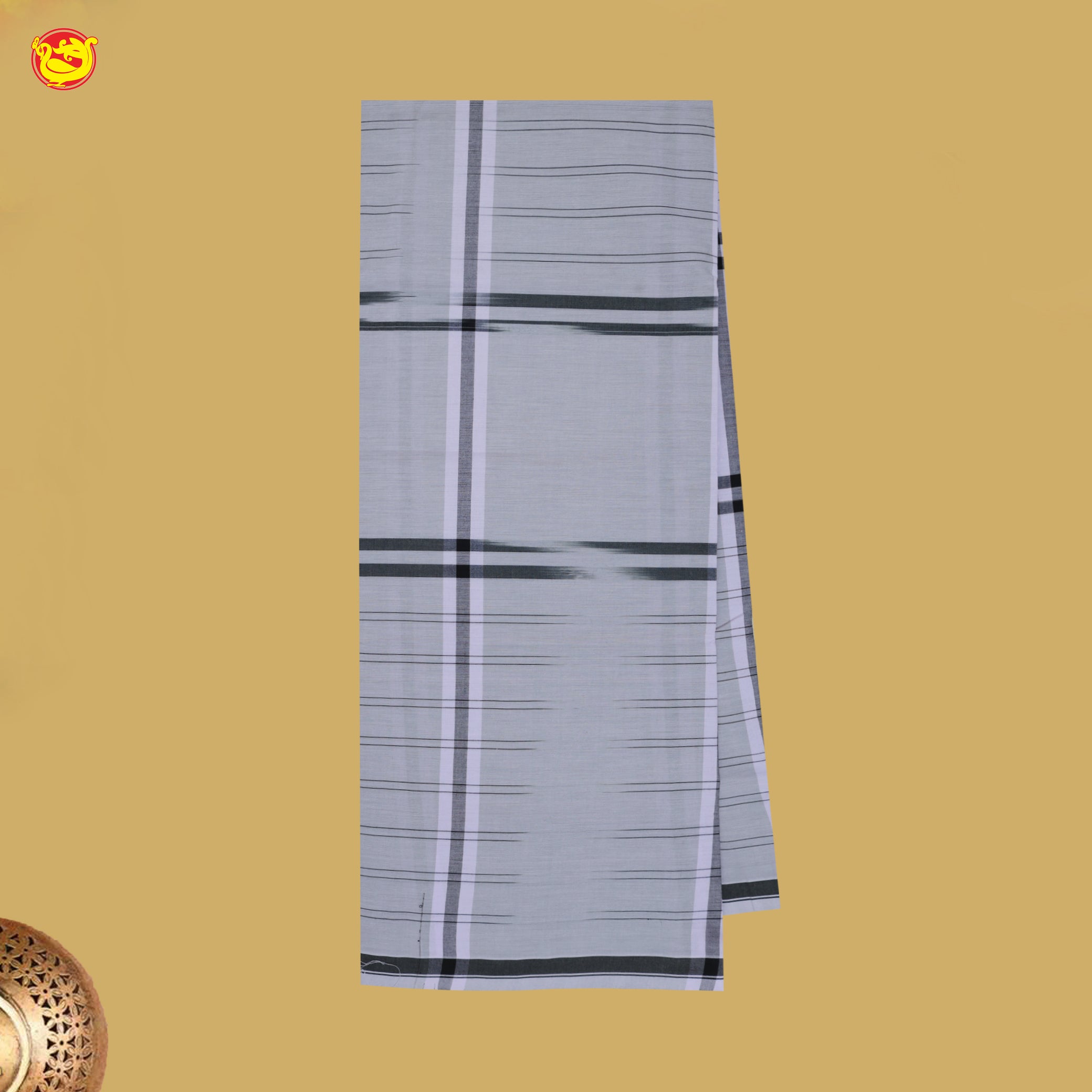 Men’s Checked Cotton Stitched Lungi
