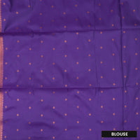 Sky blue and maroon Soft Silk Saree