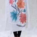 Minnal- White with multicolored floral print Ladies Branded Umbrella Top Readymade