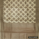 Light Creamy Colour Fancy Weaving Saree