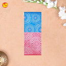 Blue with Pink Traditional Kubera Pattu Saree