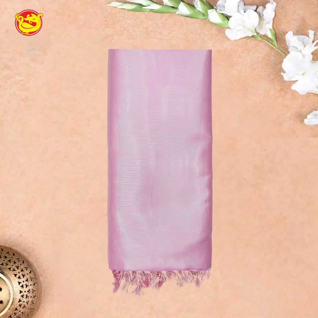 Light Pink Tissue Semi Silk Saree