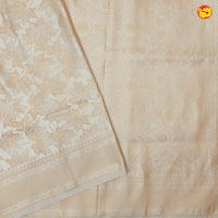 Light Gold colour Banarasi Saree with Woven Designs