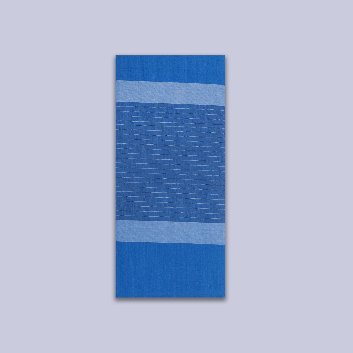 Men’s Sky Blue With Grey Checked Cotton Stitched Lungi