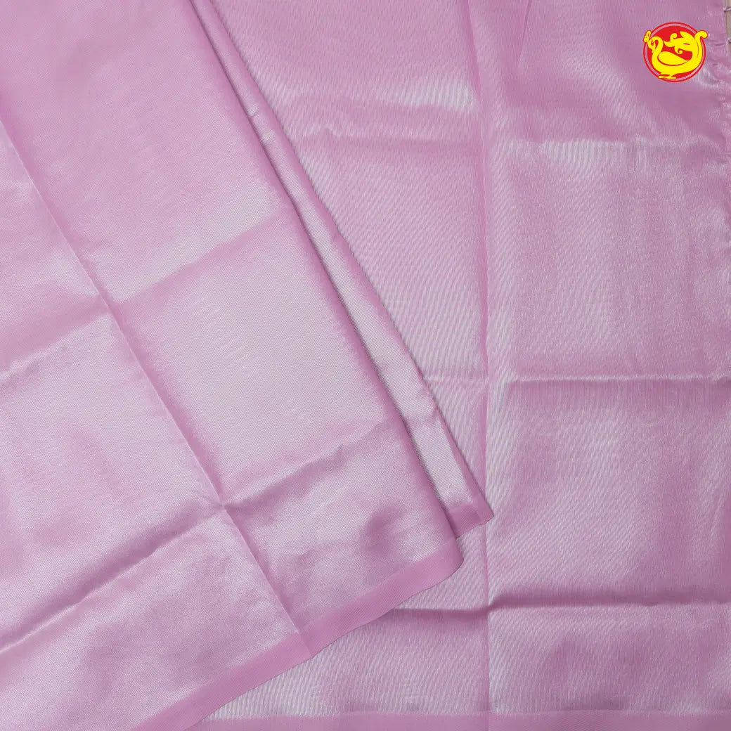 Light Pink Tissue Semi Silk Saree