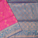rani pink and royal blue Soft Silk Saree