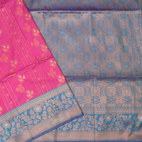 rani pink and royal blue Soft Silk Saree