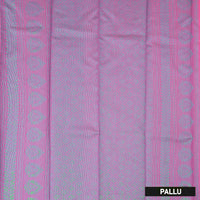 Pink Colour Silk Cotton Saree Without Border