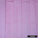 Pink Colour Silk Cotton Saree Without Border