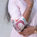 Minnal- Light Peach Color with a multicolored print Ladies Branded Umbrella Top Readymade