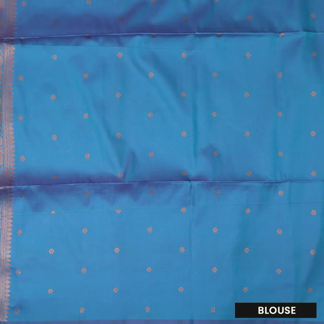 rani pink and royal blue Soft Silk Saree