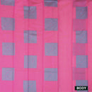 Pink Colour Silk Cotton Saree Without Border