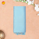 Sky Blue Tissue Semi Silk Saree