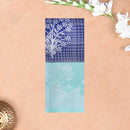 Navy Blue With light blue Kubera Silk Saree