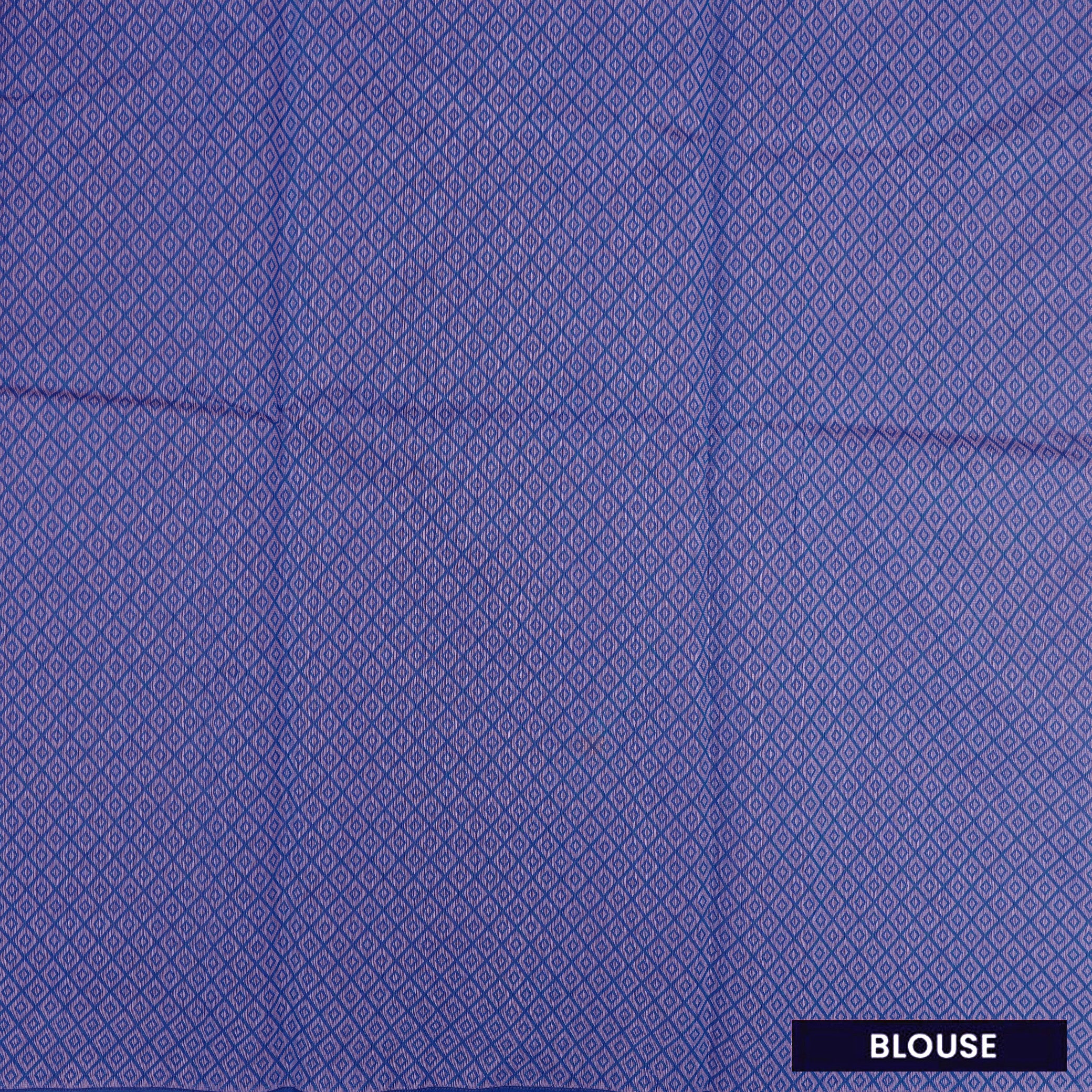 Royal Blue With Sandal Zari  Silk Cotton Saree