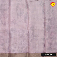 Off - White Lavender Kota Saree - Thenianantham