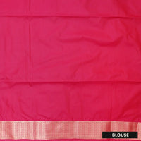 Blue with Pink Soft silk saree