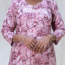 Kaaviya- Dusty rose  Ladies semi linen Co-ord-set Readymade