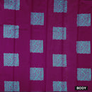Dark Maroon Colour Silk Cotton Saree Without Border