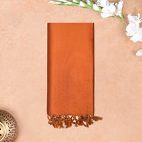 Orange Tissue Semi Silk Saree