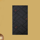 Black with Olive Green flower design Cotton Printed Lungi