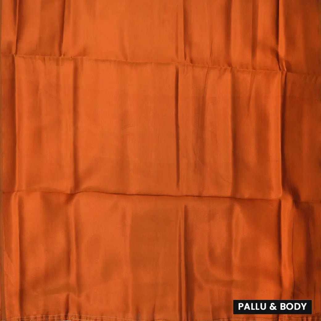 Orange Tissue Semi Silk Saree