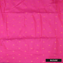 royal blue and red Soft Silk Saree