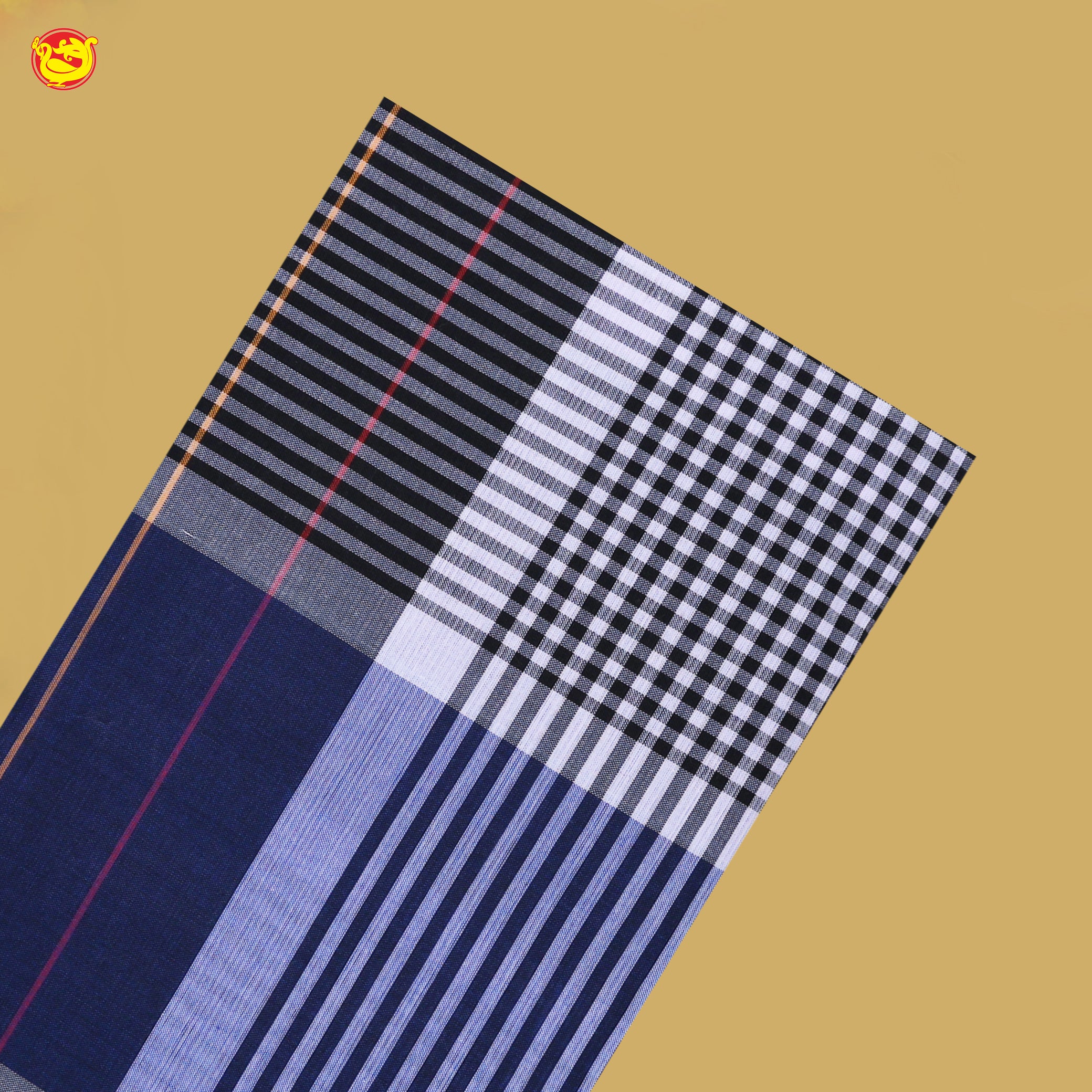 Men’s Checked Cotton Stitched Lungi