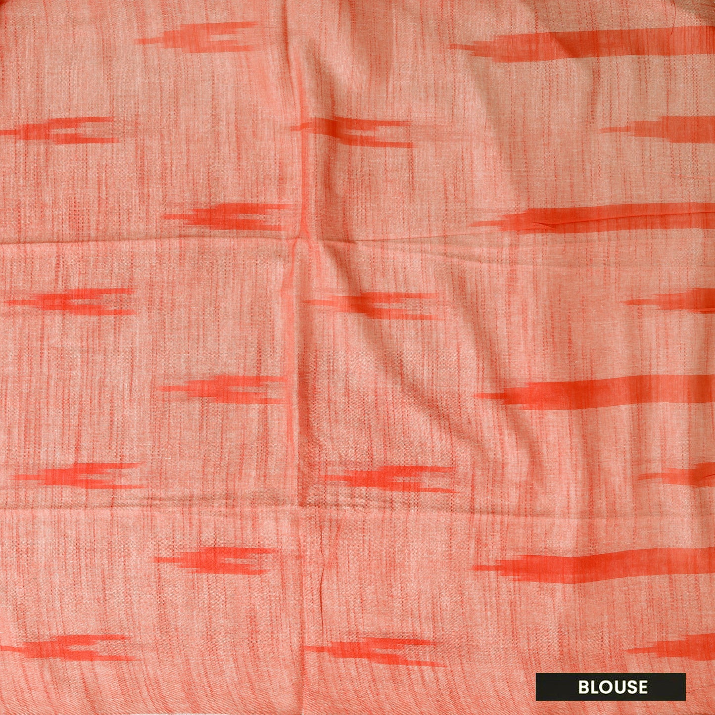 White  With Orange Trendy Linen Saree