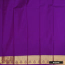 Mustard Green With Purple Copper Zari Border Korvai Silk Saree