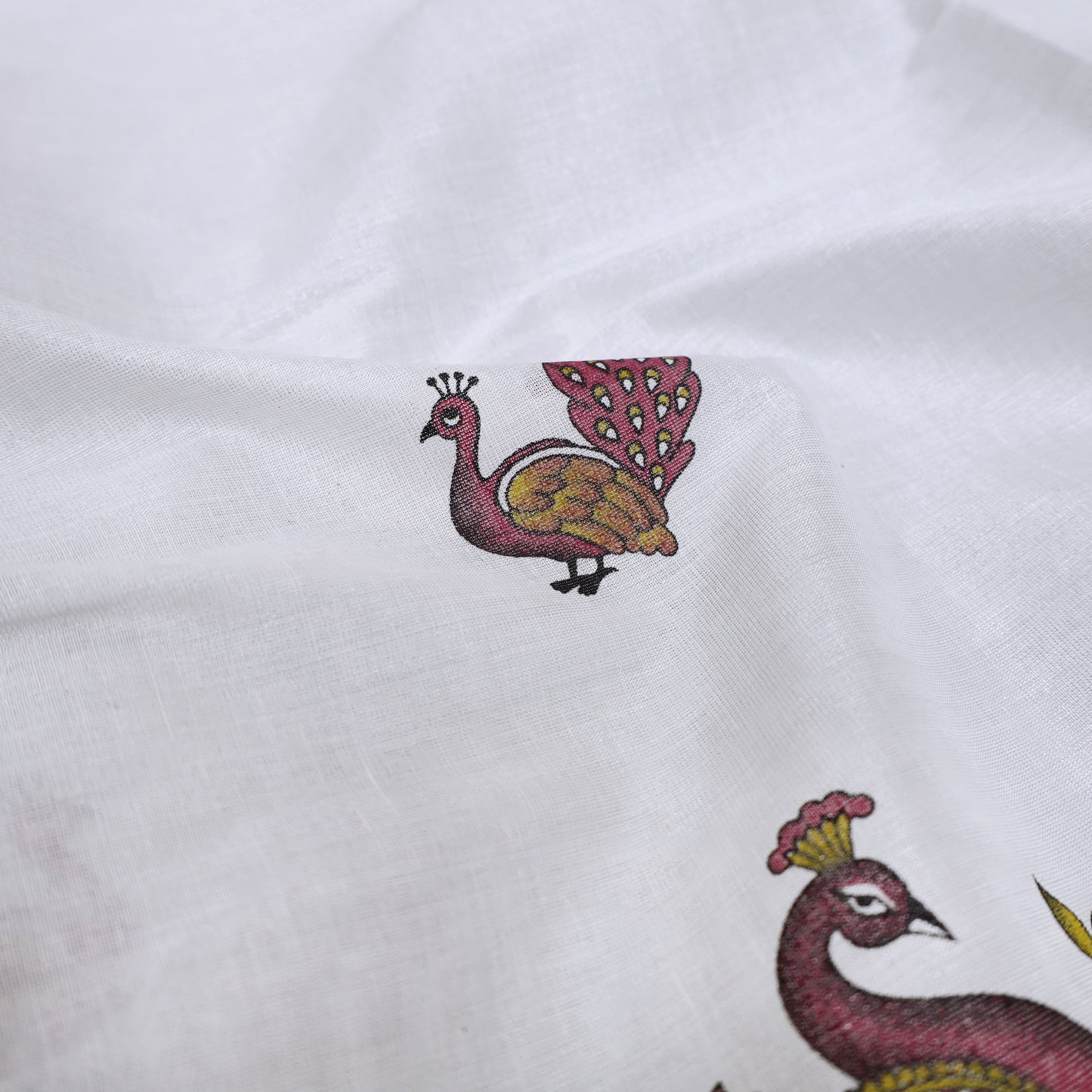 Silver With Peacock Mural Prints An Elegant traditional kerala onam saree