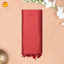 Red Tissue Semi Silk Saree