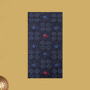 Navy Blue  flower design Cotton Printed Lungi