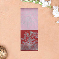 Light Pink With Red Kubera Silk Saree