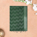 Dark green Colour Trendy Linen Saree