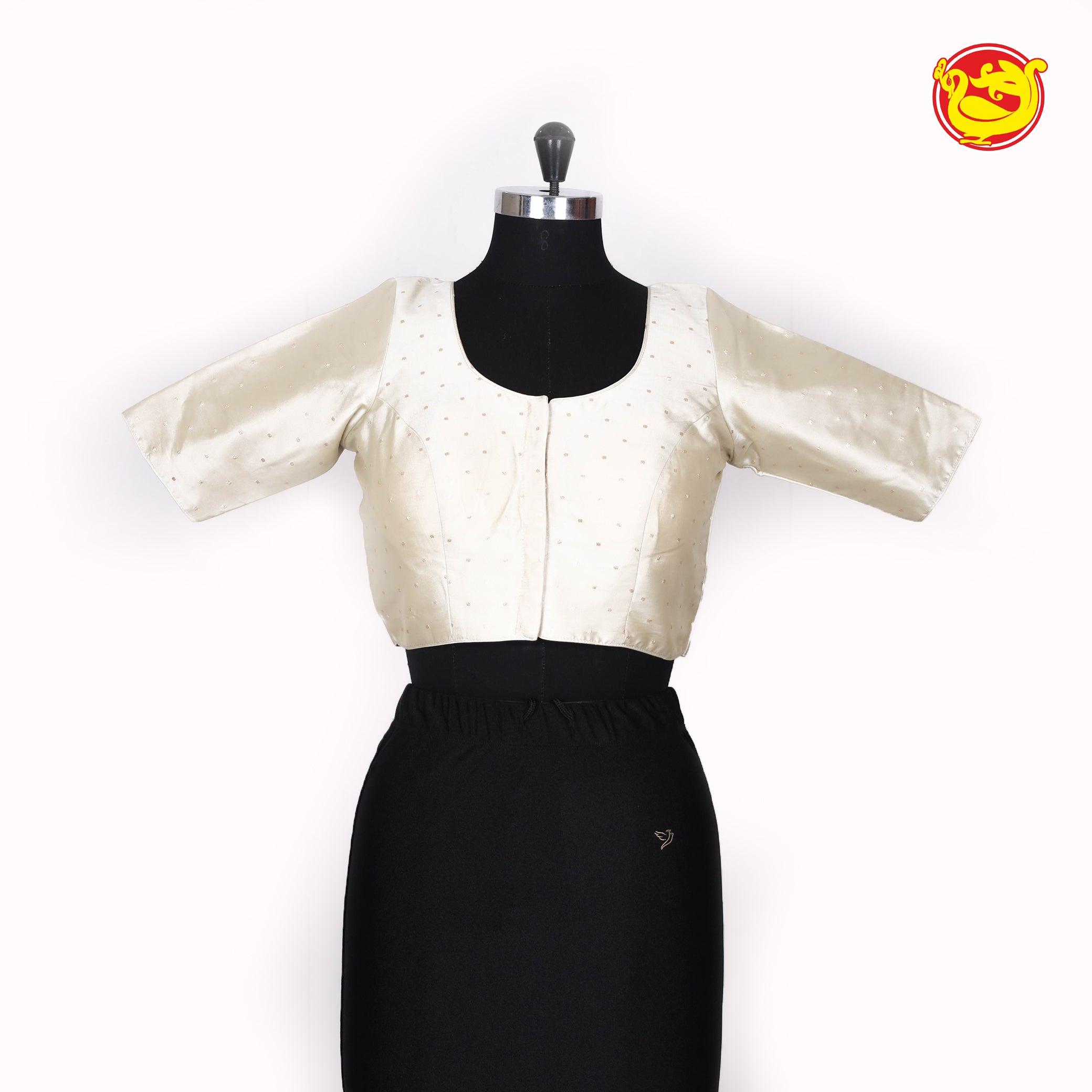 Half White Readymade blouse | Elegant Fashion for Events